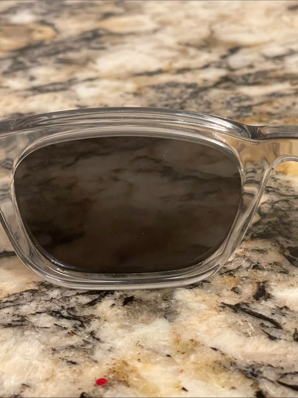 Gucci Clear Frame Sunglasses with Gray Lenses - Picture 10 of 15